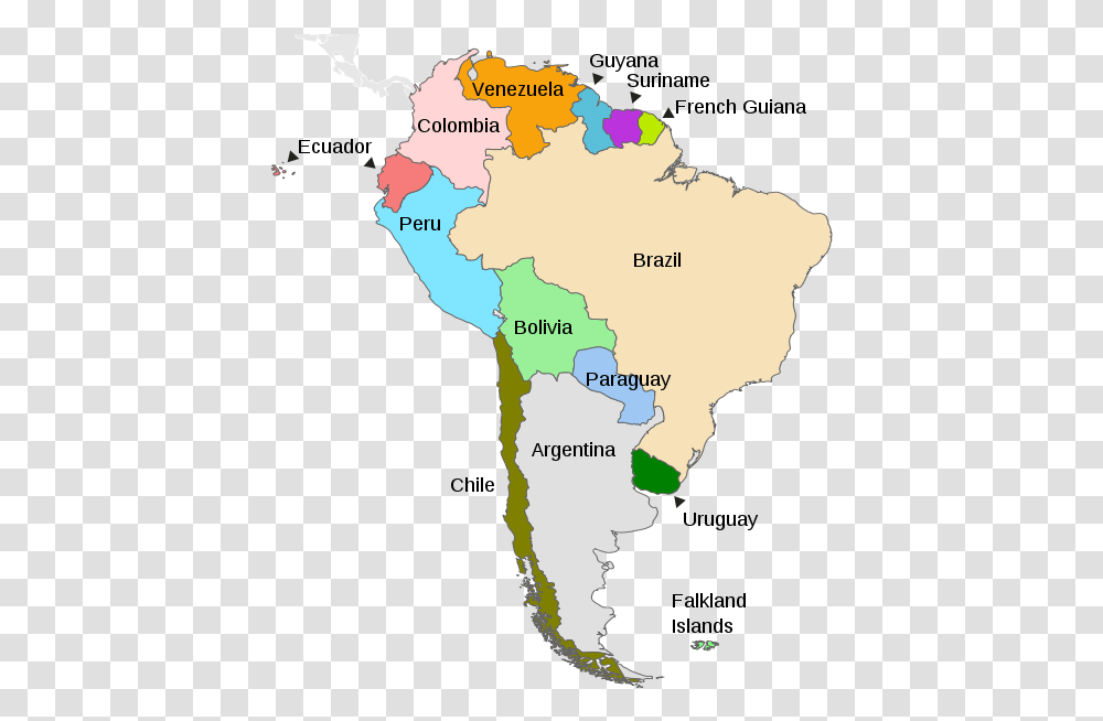 South America Countries And Regions, Map, Diagram, Plot, Atlas Transparent Png
