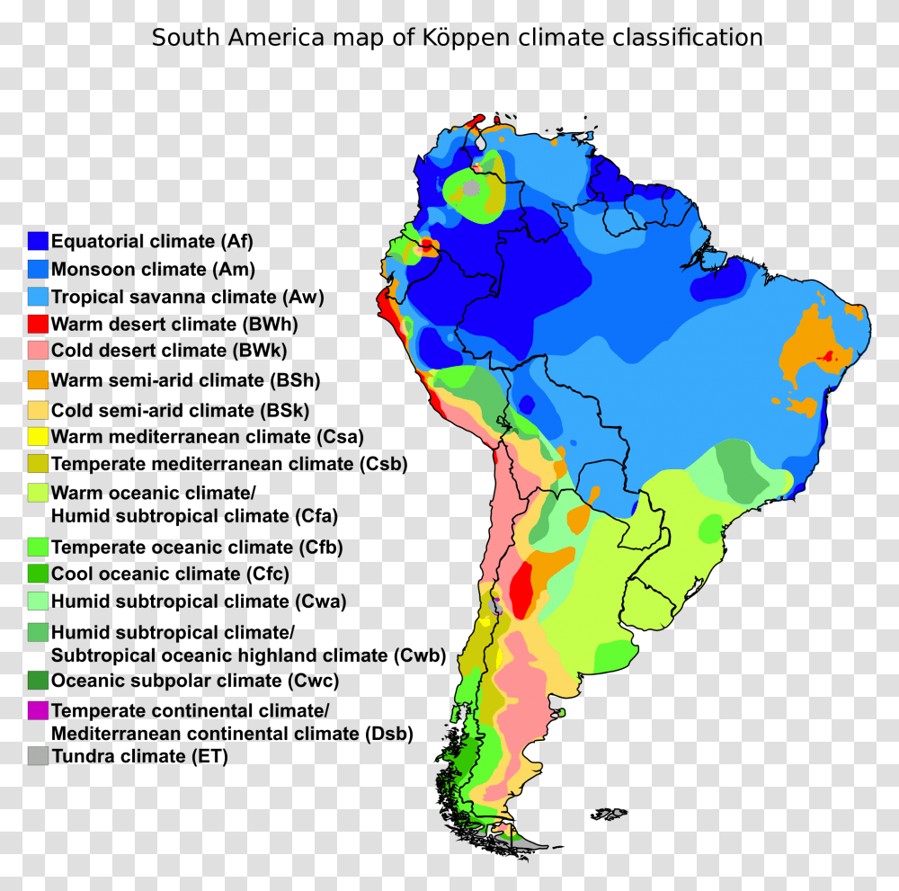 South America Koppen Climate, Plot, Map, Diagram, Atlas Transparent Png