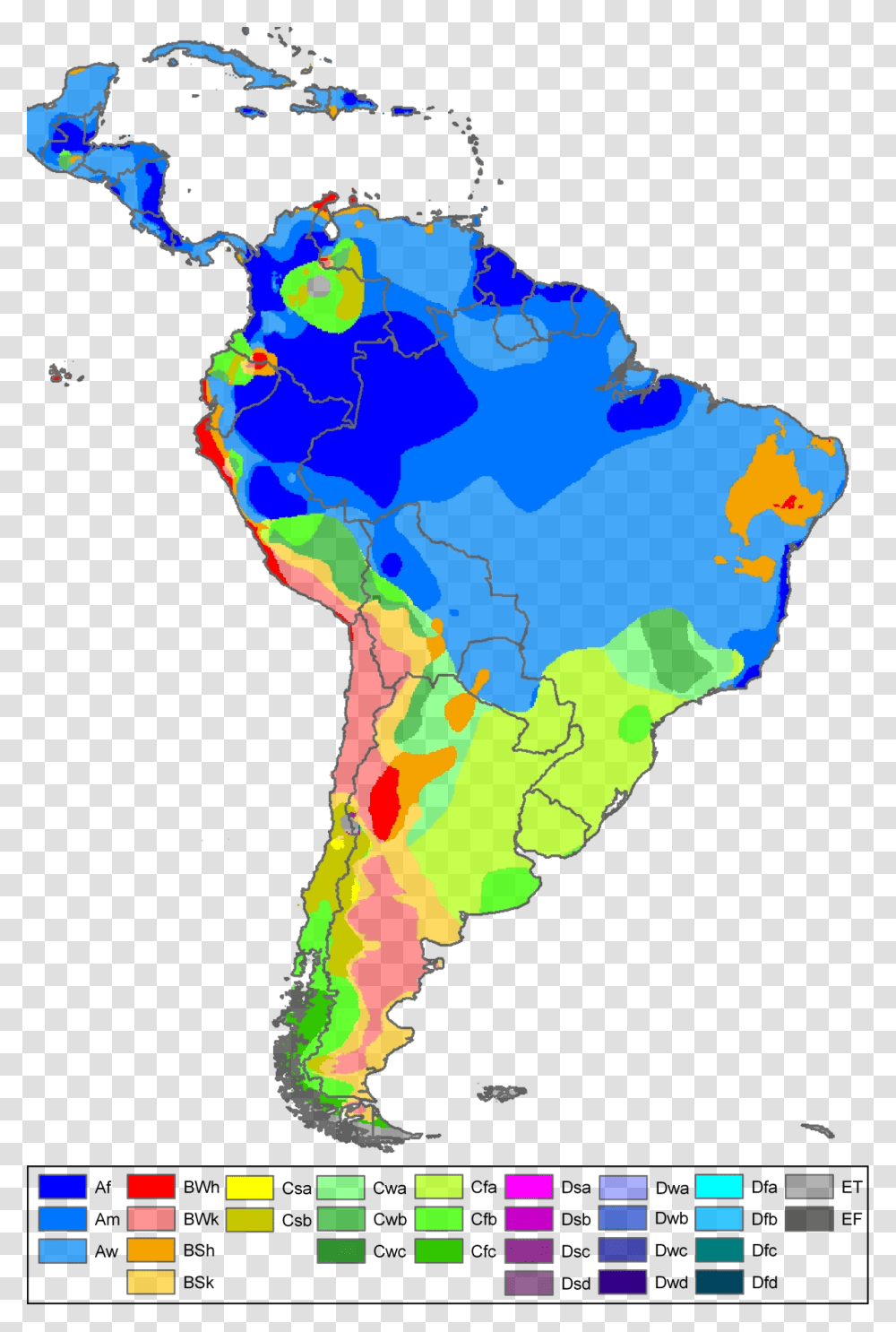 South America Kppen Map South America Koppen Climate, Plot, Diagram, Poster, Advertisement Transparent Png