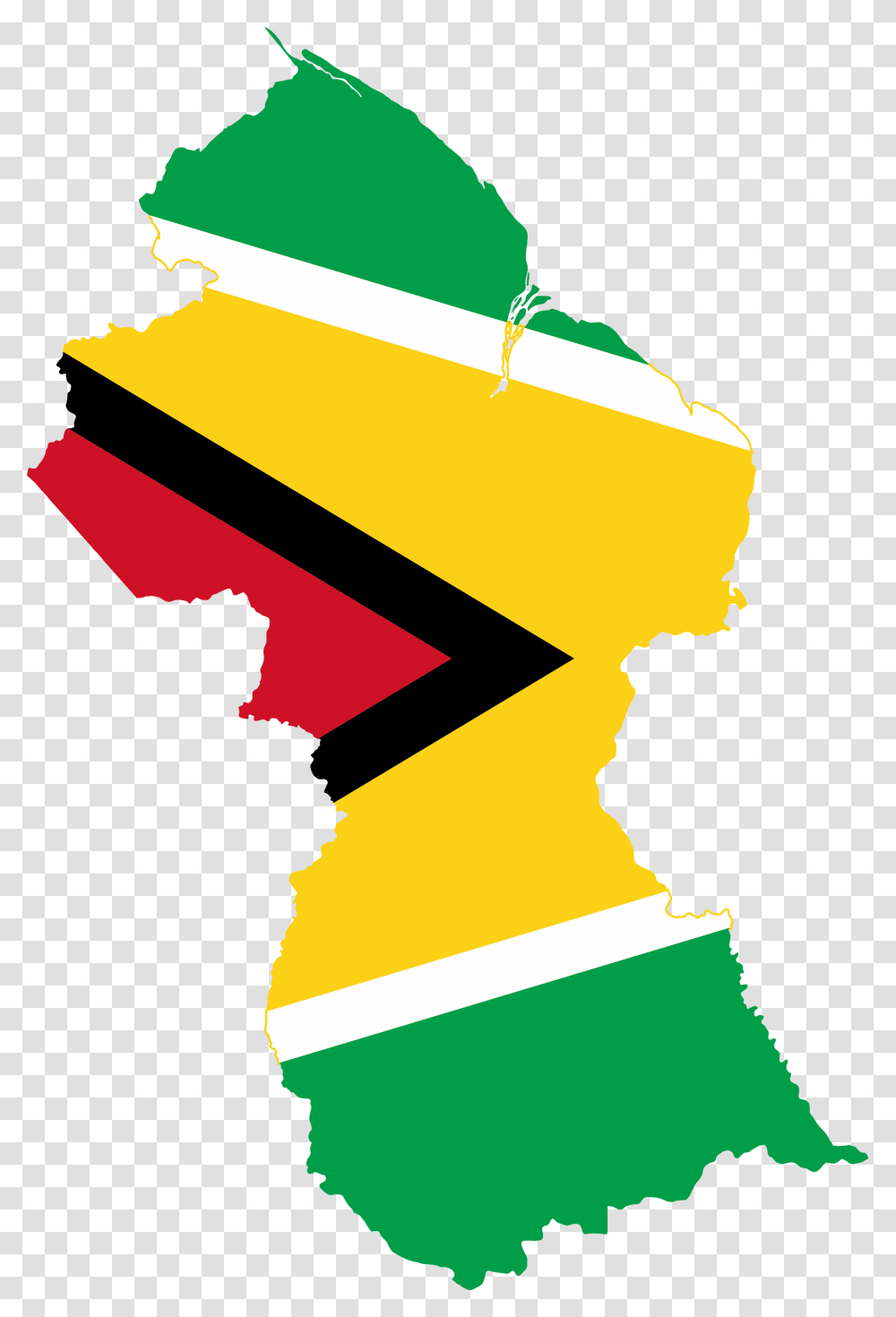 South American Flags South American Countries Guyana Map Of Guyana Showing Administrative Transparent Png