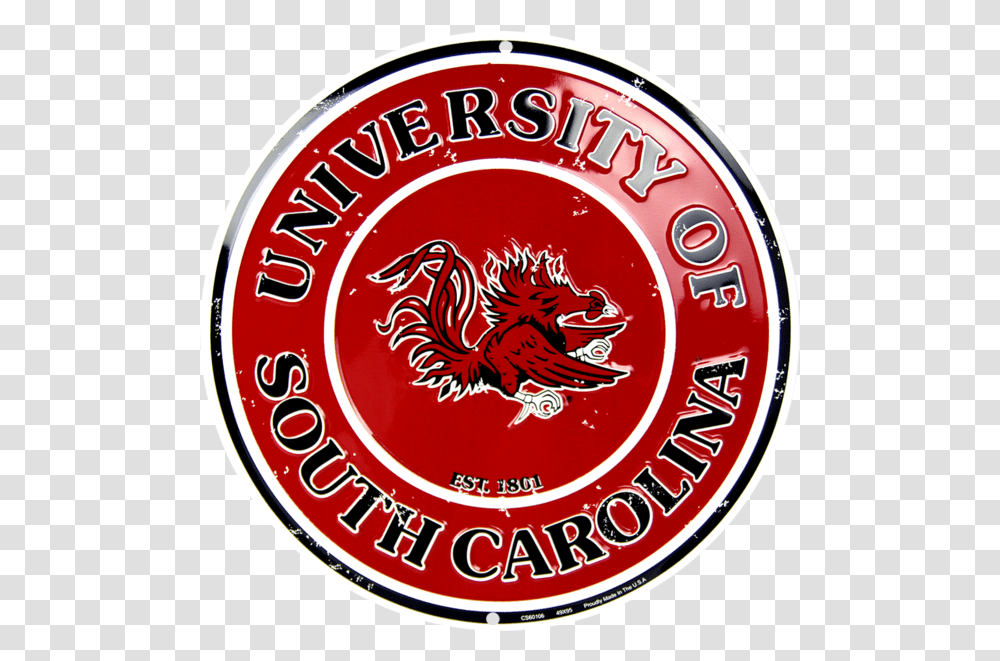 South Carolina Gamecocks Circle Sign South Carolina Gamecocks, Logo, Symbol, Ketchup, Food Transparent Png