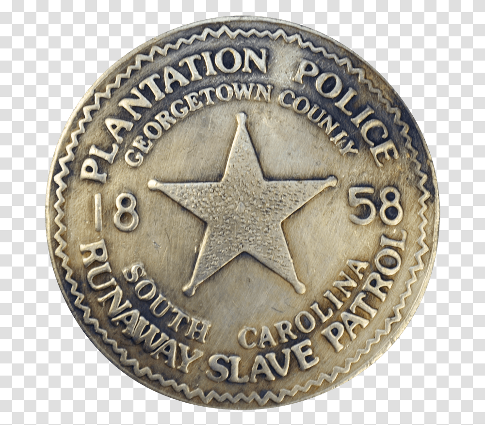 South Carolina Plantation Police Badge Runaway Slave Patrol, Nickel, Coin, Money, Rug Transparent Png