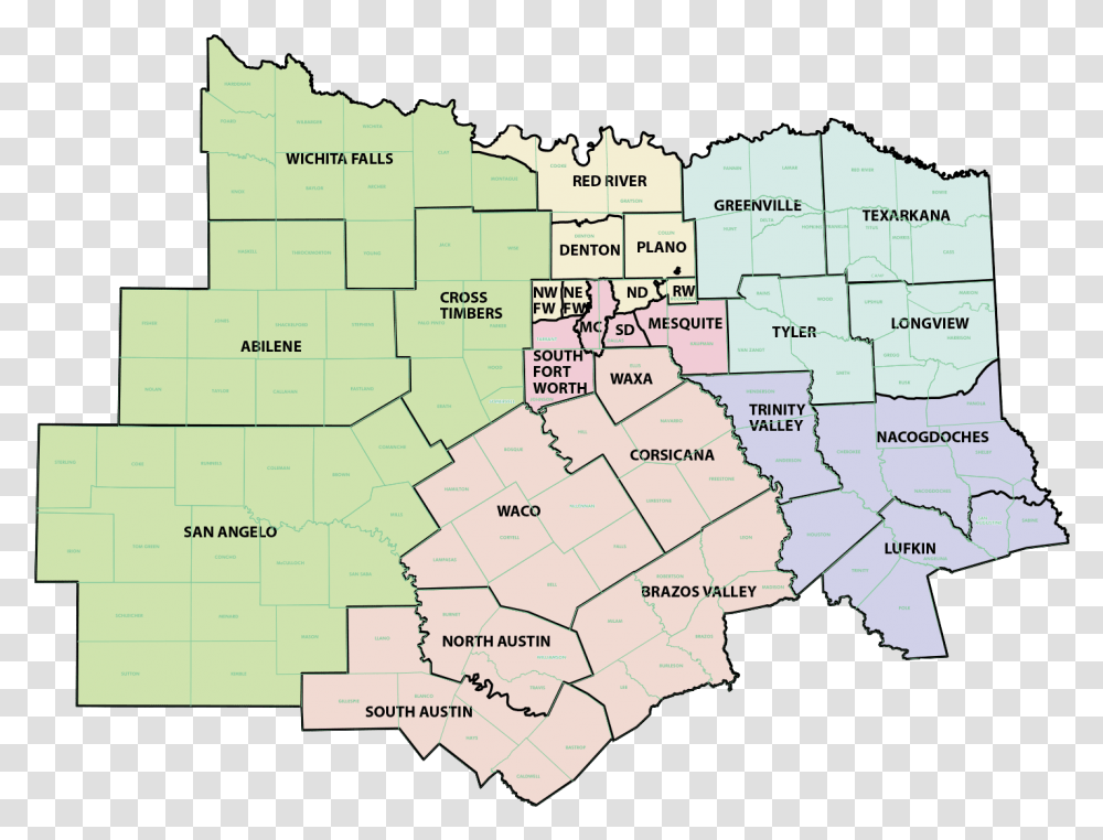 South Central Northeast Southeast North Texas Map, Diagram, Atlas, Plot, Vegetation Transparent Png