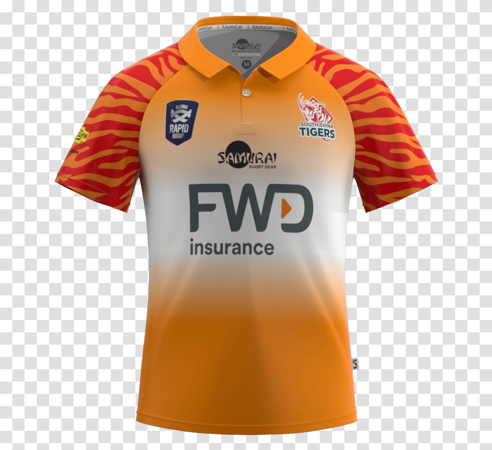 South China Tigers 2019 Men's Home Replica Jersey Thumbnail China Rugby T Shirt, Apparel, T-Shirt Transparent Png