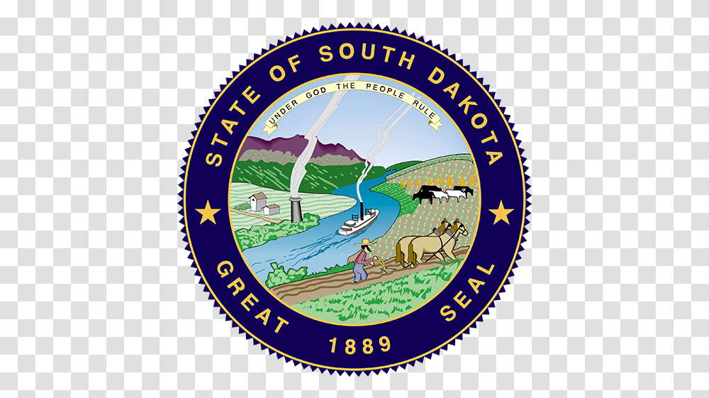 South Dakota State Seal Label, Logo, Person Transparent Png