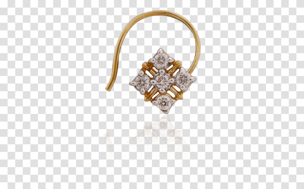 South Indian Floral Diamond Nosepin Engagement Ring, Accessories, Accessory, Jewelry, Earring Transparent Png