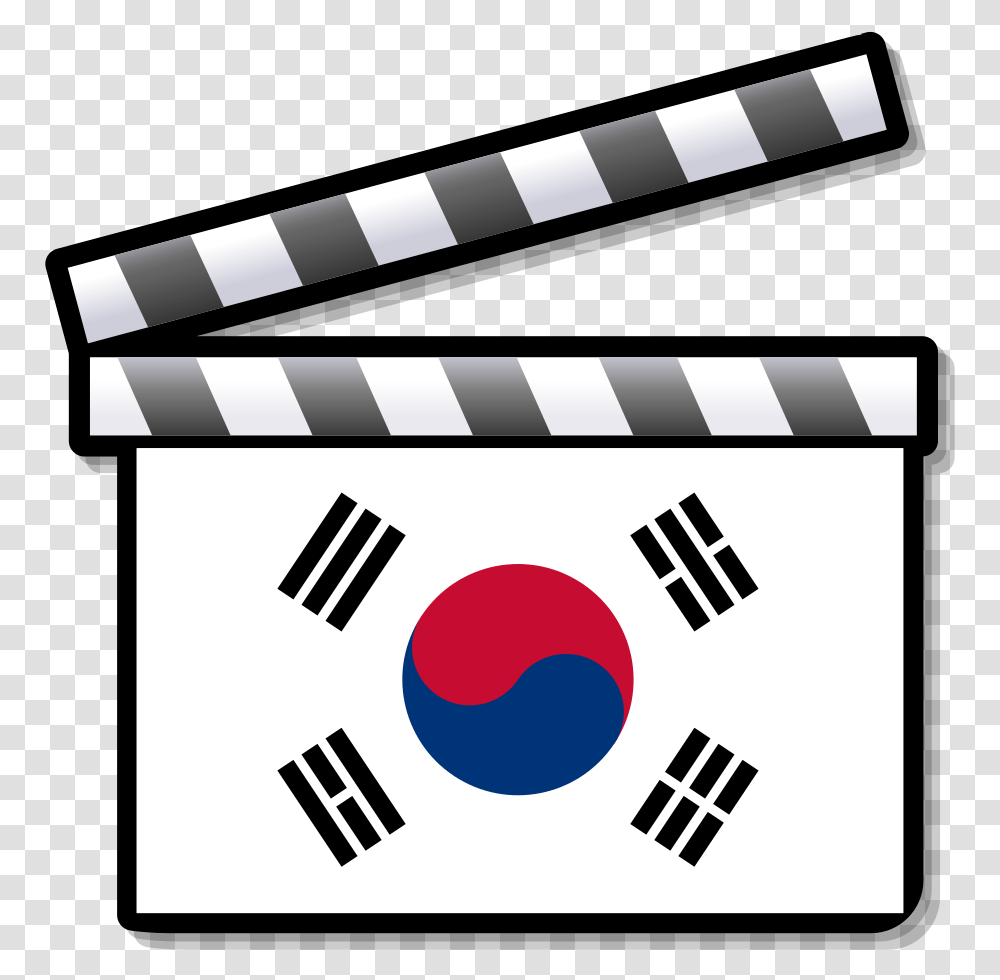 South Korea Film Clapperboard Korean Flag, Logo, Trademark Transparent Png
