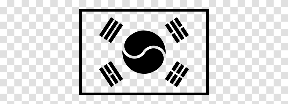 South Korea Flag Black And White, Gray, World Of Warcraft Transparent Png