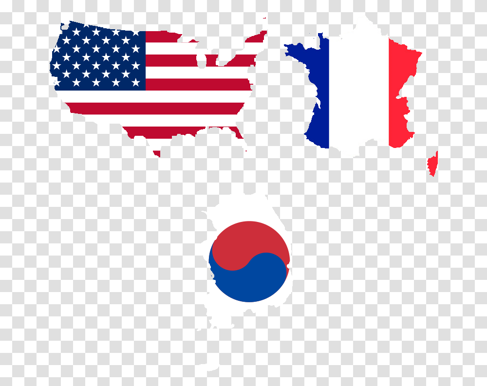 South Korea Flag Usa Map Flag, Person, Human, American Flag Transparent Png