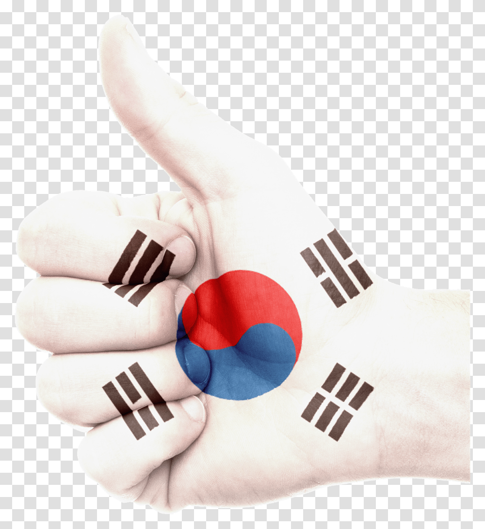 South Korea Thumbs Up, Hand, Person, Human, Finger Transparent Png