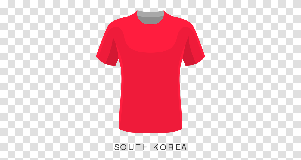 South Korea World Cup Football Shirt Cartoon Background Shirt Cartoon, Clothing, Apparel, T-Shirt, Sleeve Transparent Png