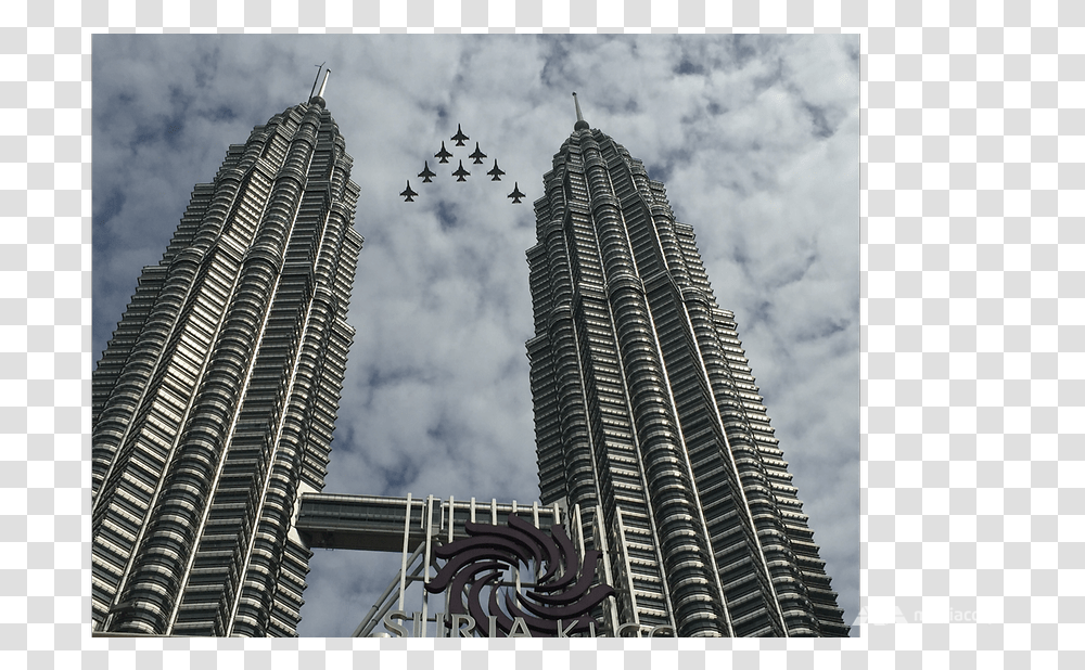 South Koreaquots Black Eagles Perform Fly By Over Kuala Petronas Twin Towers, High Rise, City, Urban, Building Transparent Png