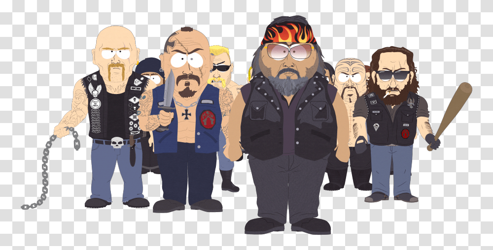 South Park Archives South Park Harley Riders, Person, Face, Sunglasses Transparent Png