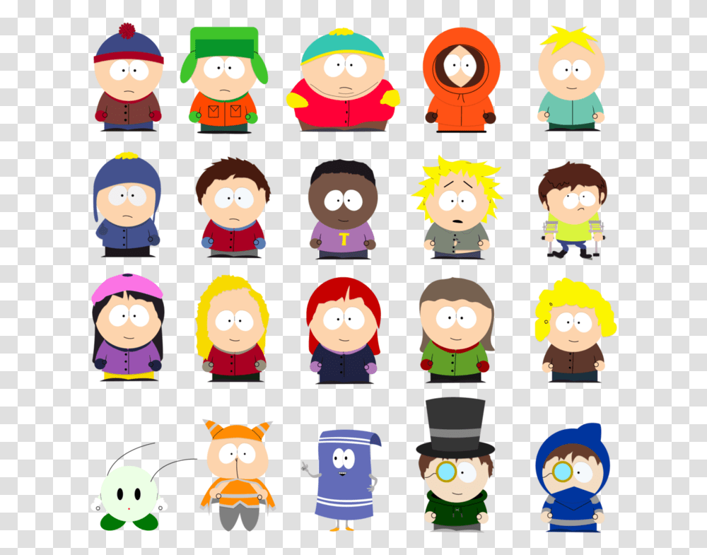 South Park Character Style, Label, Toy, Doll Transparent Png