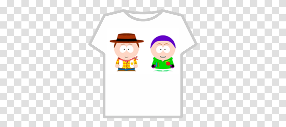 South Park Sheriff Woody And Buzz Lightyear Roblox Cartoon, Clothing, Face, Text, T-Shirt Transparent Png