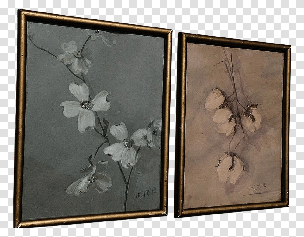 Southern Art Pair Of 1912 Signed Watercolor Paintings Visual Arts, Canvas, LCD Screen, Monitor, Electronics Transparent Png