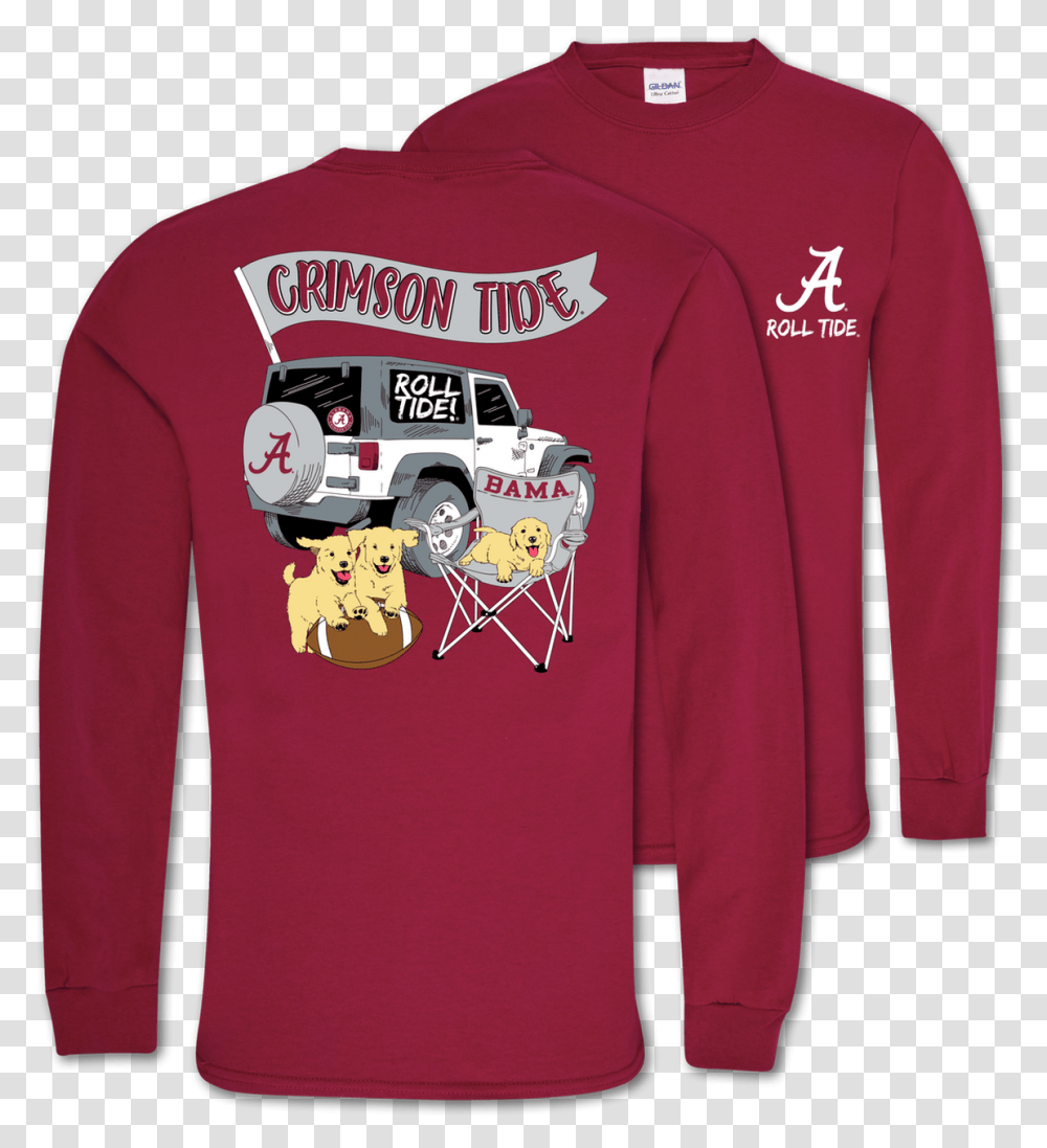 Southern Couture Alabama Jeep Cardinal Red Ls Simply Southern Fsu T Shirt, Sleeve, Apparel, Long Sleeve Transparent Png