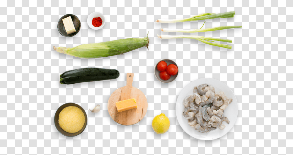 Southern Style Shrimp Amp Grits With Corn Zucchini Amp Natural Foods, Plant, Egg, Vegetable, Produce Transparent Png