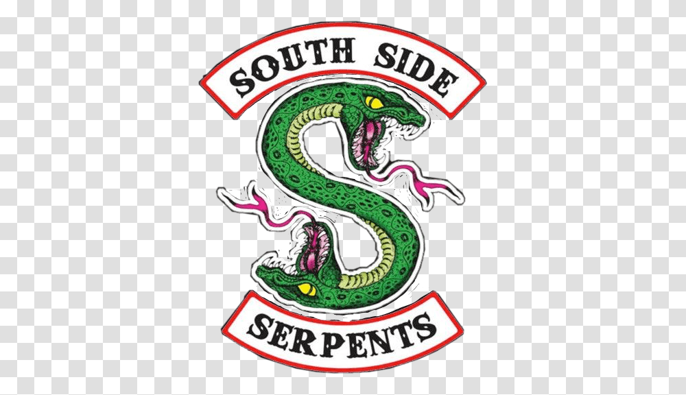 Southside Serpent Logo Riverdale Freetoedit, Label, Dragon Transparent Png