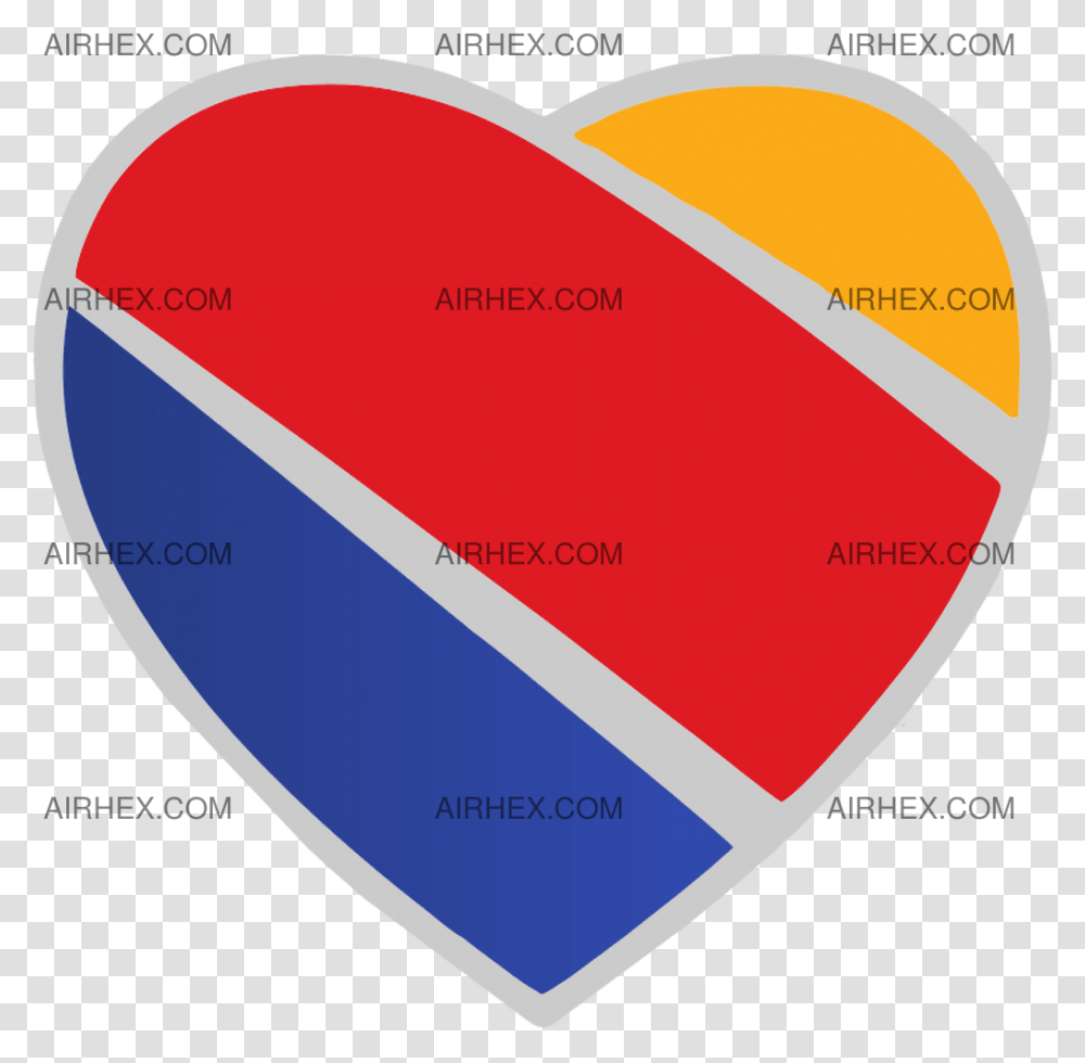 Southwest Airlines Red Blue Yellow Heart, Label, Ball, Business Card Transparent Png