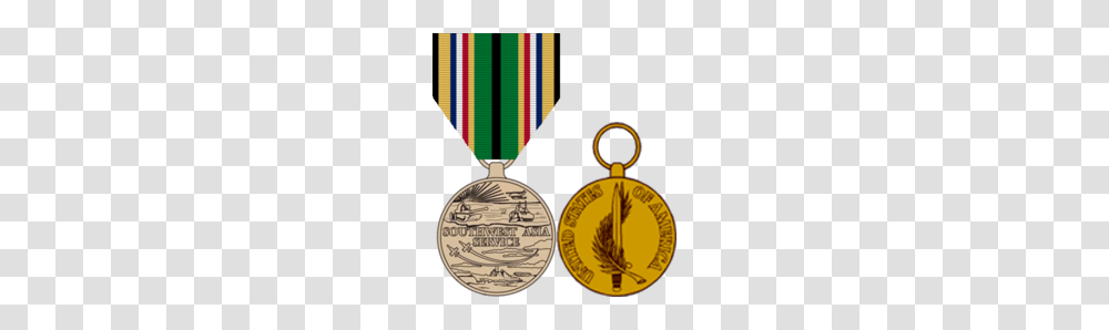 Southwest Asia Service Medal, Gold, Trophy, Gold Medal, Locket Transparent Png
