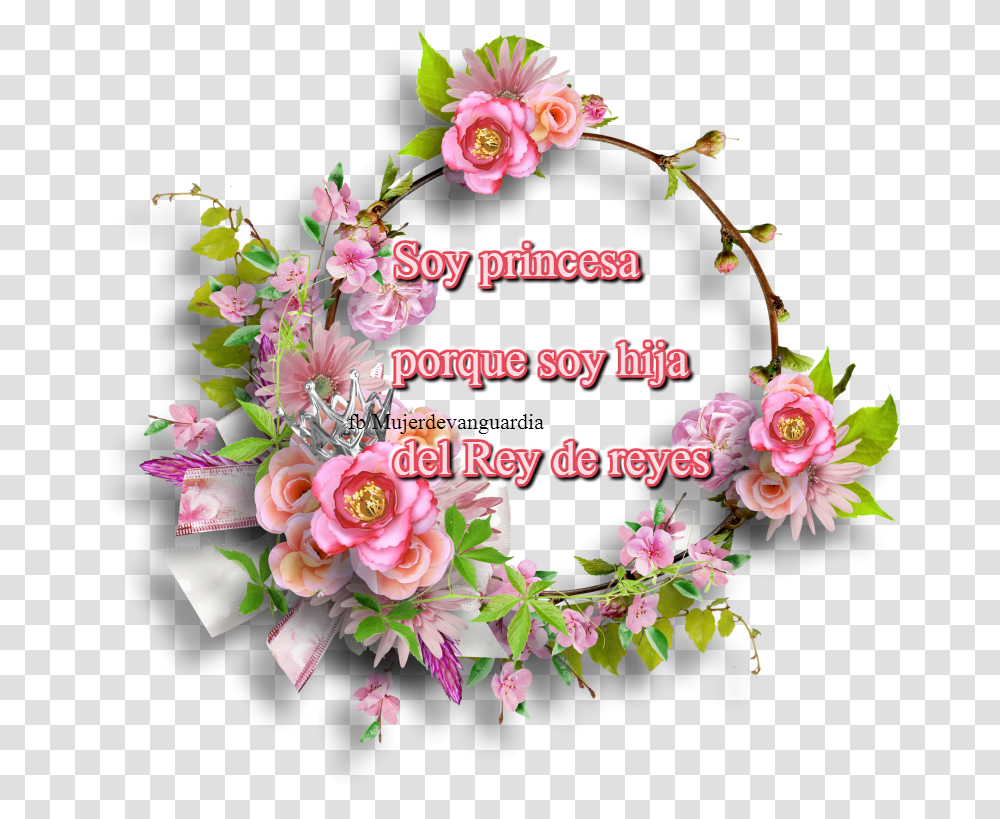Soy Princesa Porque Soy Hija Del Rey De Reyes Kruglie Ramki Iz Cvetov, Plant, Flower, Blossom, Pattern Transparent Png