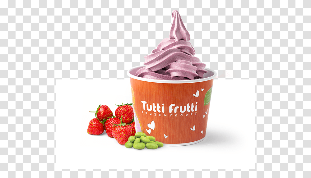 Soy Strawberry Soya Aux Fraises Tutti Frutti Yogurt, Fruit, Plant, Food, Dessert Transparent Png