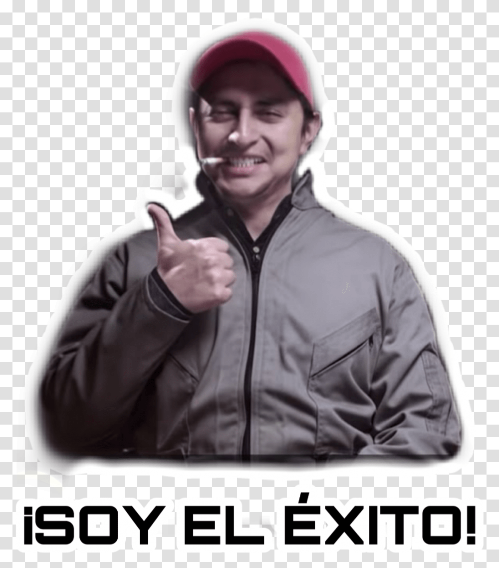 Soyelexito Exito Meme Enchufetv Stickers Memes Soy El Exito Meme, Apparel, Person, Human Transparent Png
