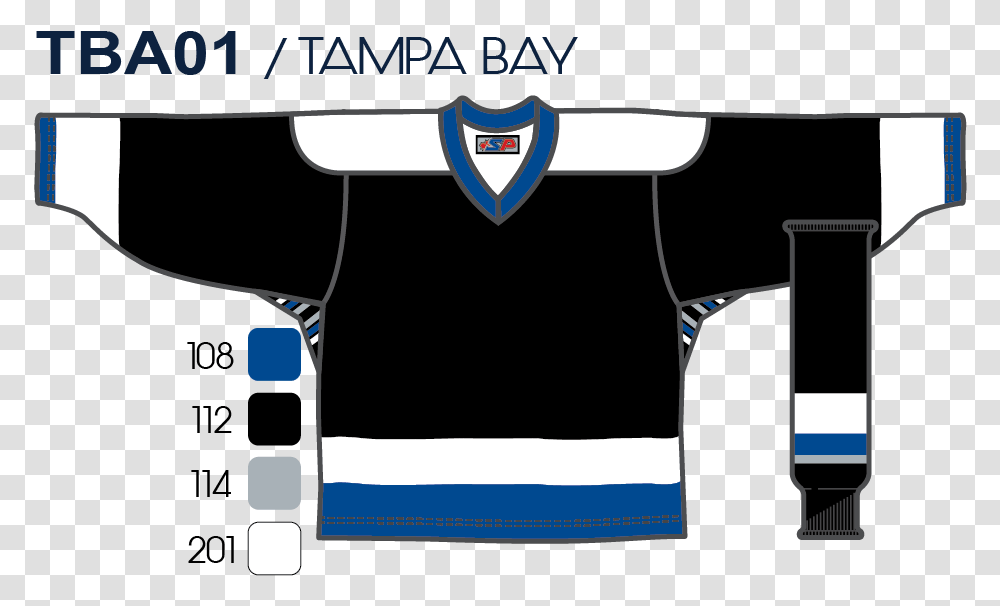 Sp Apparel League Series Tampa Bay Lightning Black Sublimated Hockey Jersey Emblem, Sailor Suit, Clothing, Shirt Transparent Png