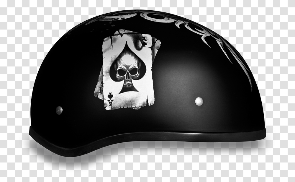 Sp Daytona 12 Shell Skull Cap With Ace Of Spades, Apparel, Helmet, Crash Helmet Transparent Png