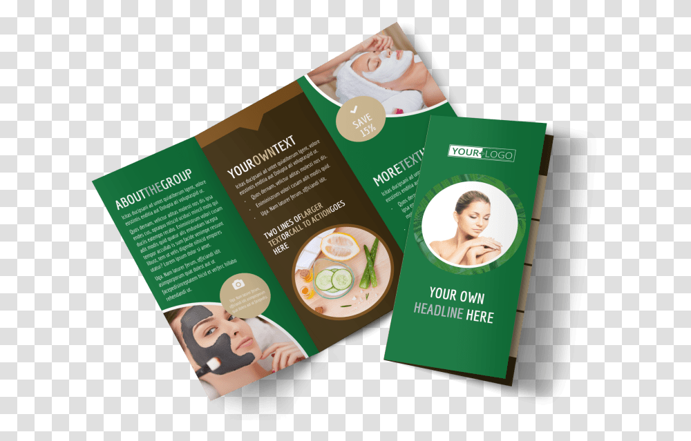 Spa Facial Treatments Brochure Template Preview Coffee Tri Fold Brochure, Flyer, Poster, Paper, Advertisement Transparent Png