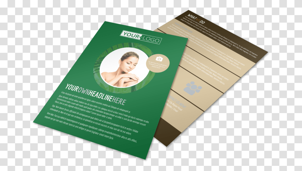 Spa Facial Treatments Flyer Template Preview, Advertisement, Poster, Paper, Brochure Transparent Png