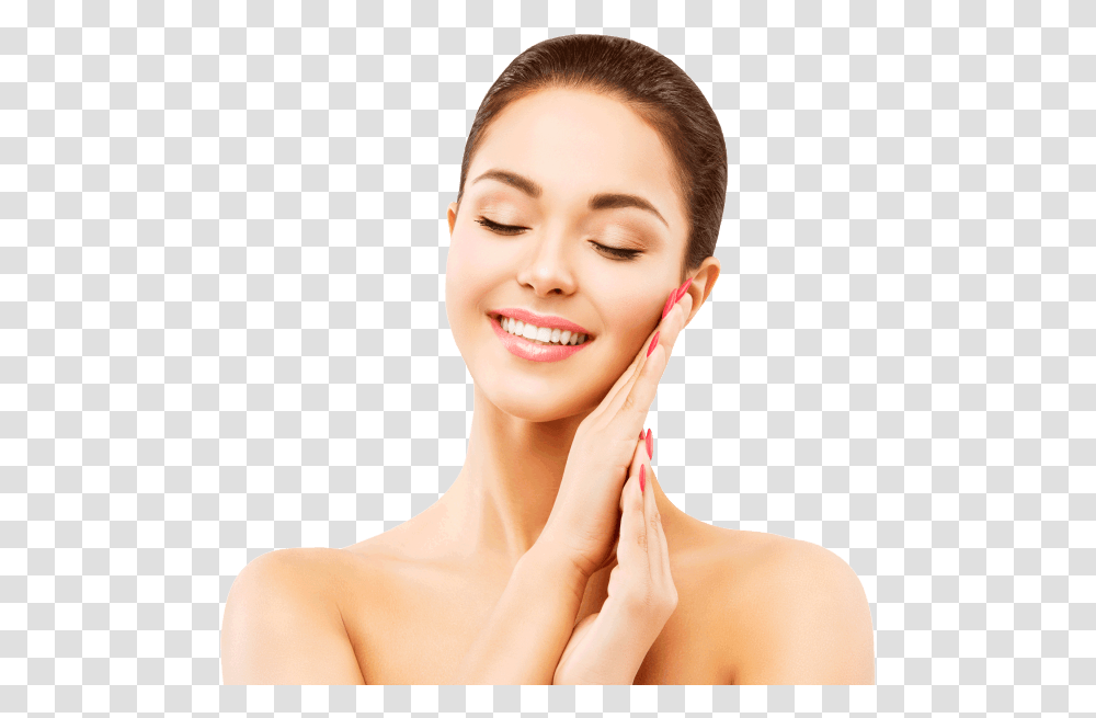 Spa Mendham Woman Face Skin Care Happy Smiling Model Beauty Happy Faces, Shoulder, Neck, Person, Human Transparent Png