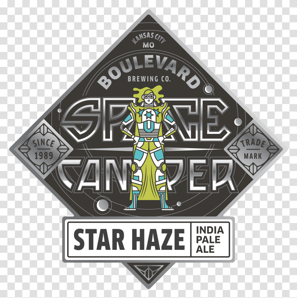 Space Camper Star Haze Boulevard Brewing Company Space Camper Cosmic Ipa, Symbol, Emblem, Building, Architecture Transparent Png