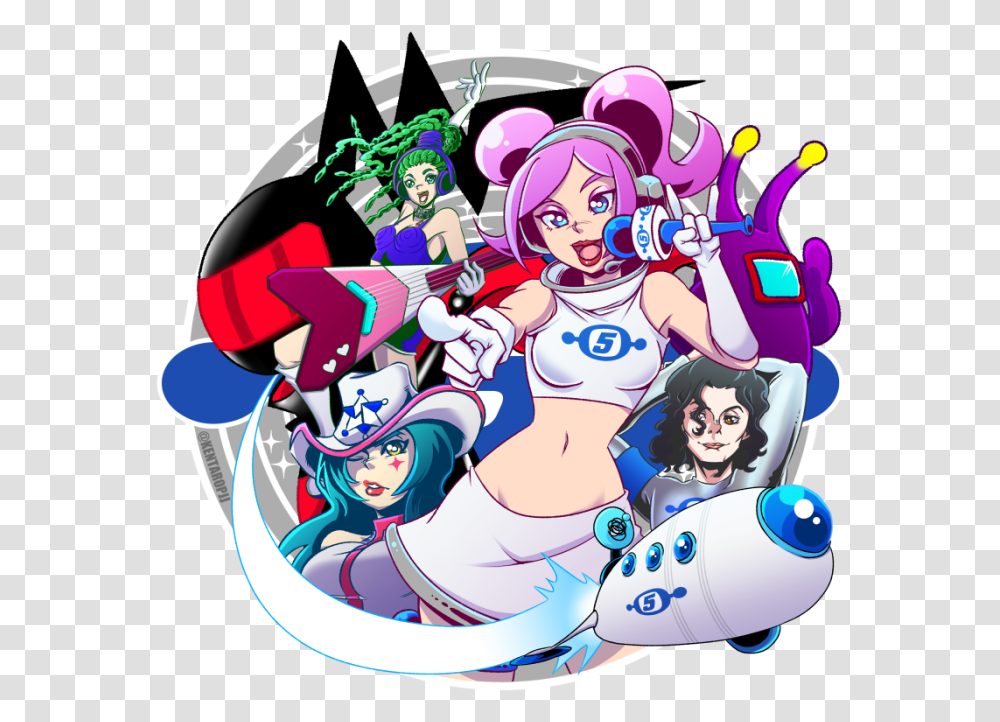 Space Channel 5 Vinyl Sticker 4inch Fictional Character, Graphics, Art, Person, Outdoors Transparent Png