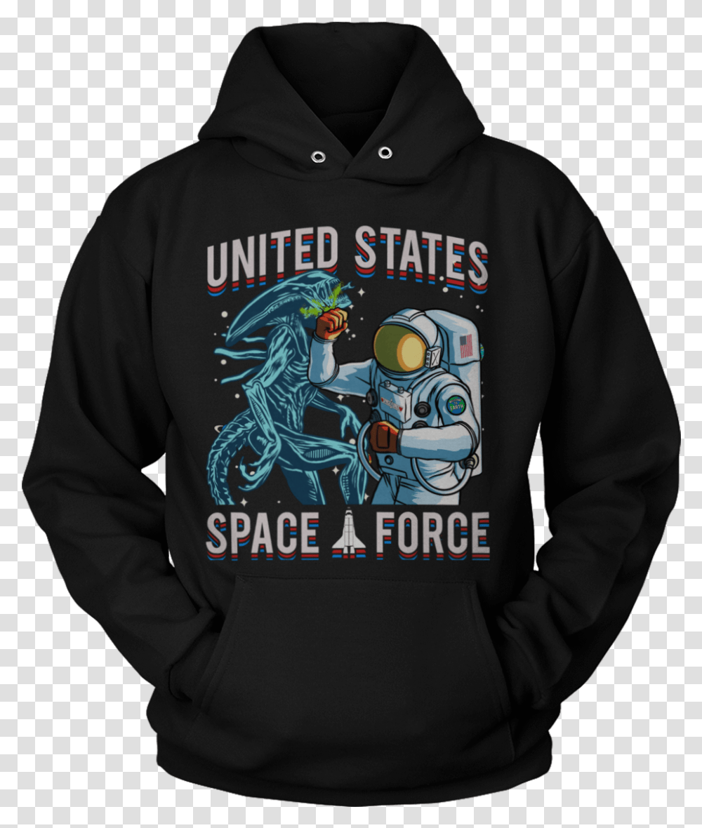 Space Force Punching Alien, Apparel, Sweatshirt, Sweater Transparent Png