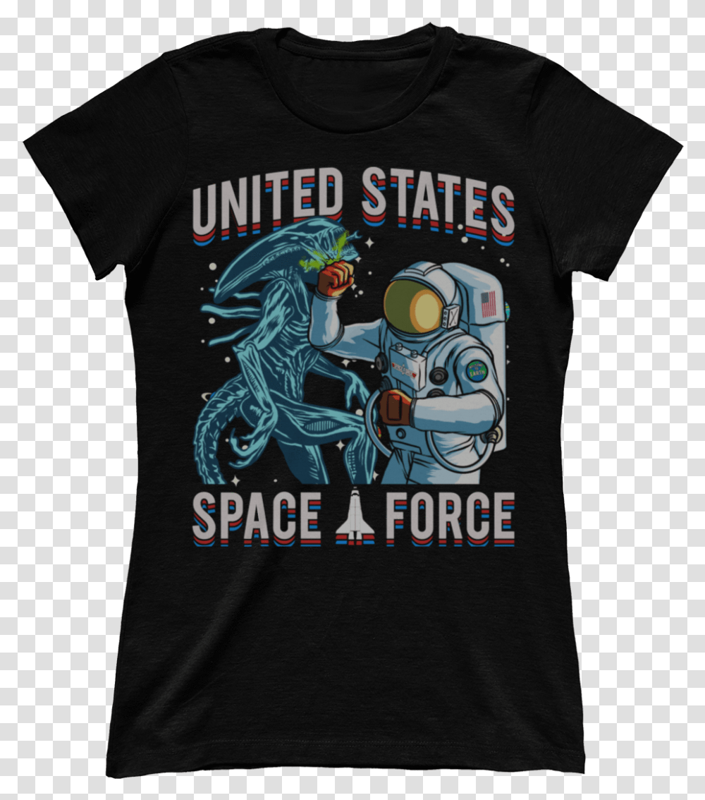 Space Force Punching Alien, Apparel, T-Shirt, Sleeve Transparent Png