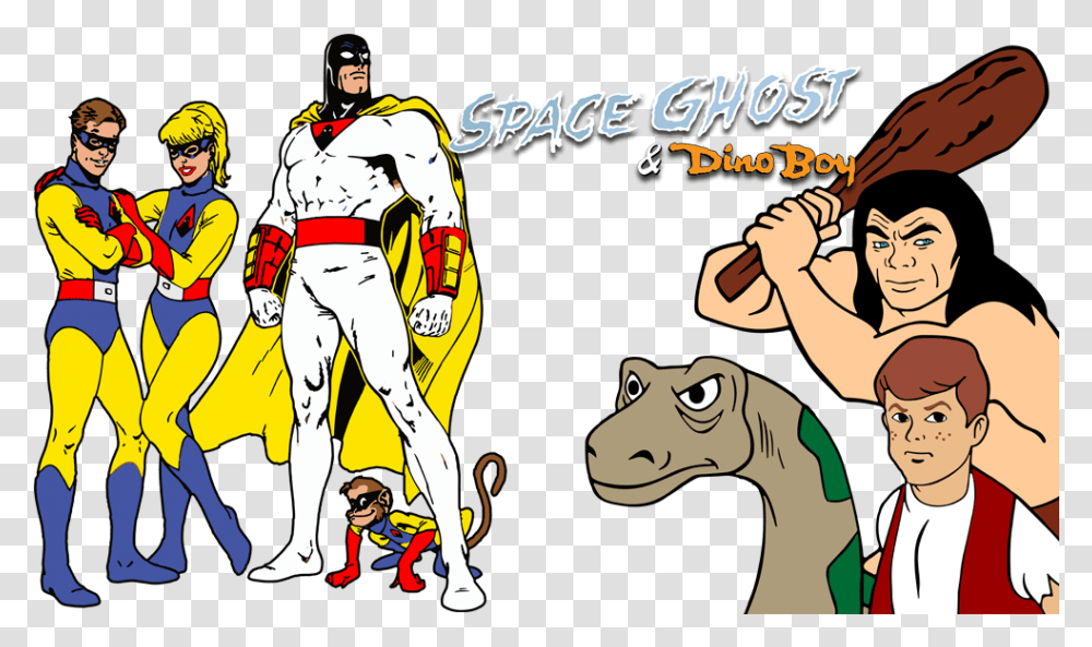 Space Ghost Amp Dino Boy Space Ghost, Person, Human, Comics, Book Transparent Png