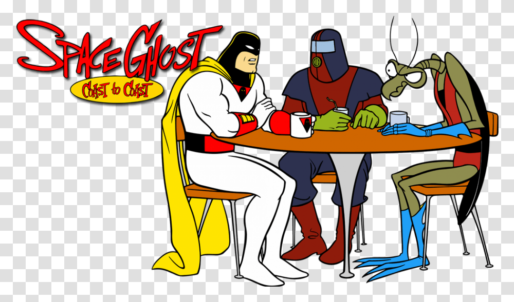 Space Ghost Coast To Coast Image Space Ghost Coast To Coast Table, Person, Restaurant, Furniture, Cafeteria Transparent Png