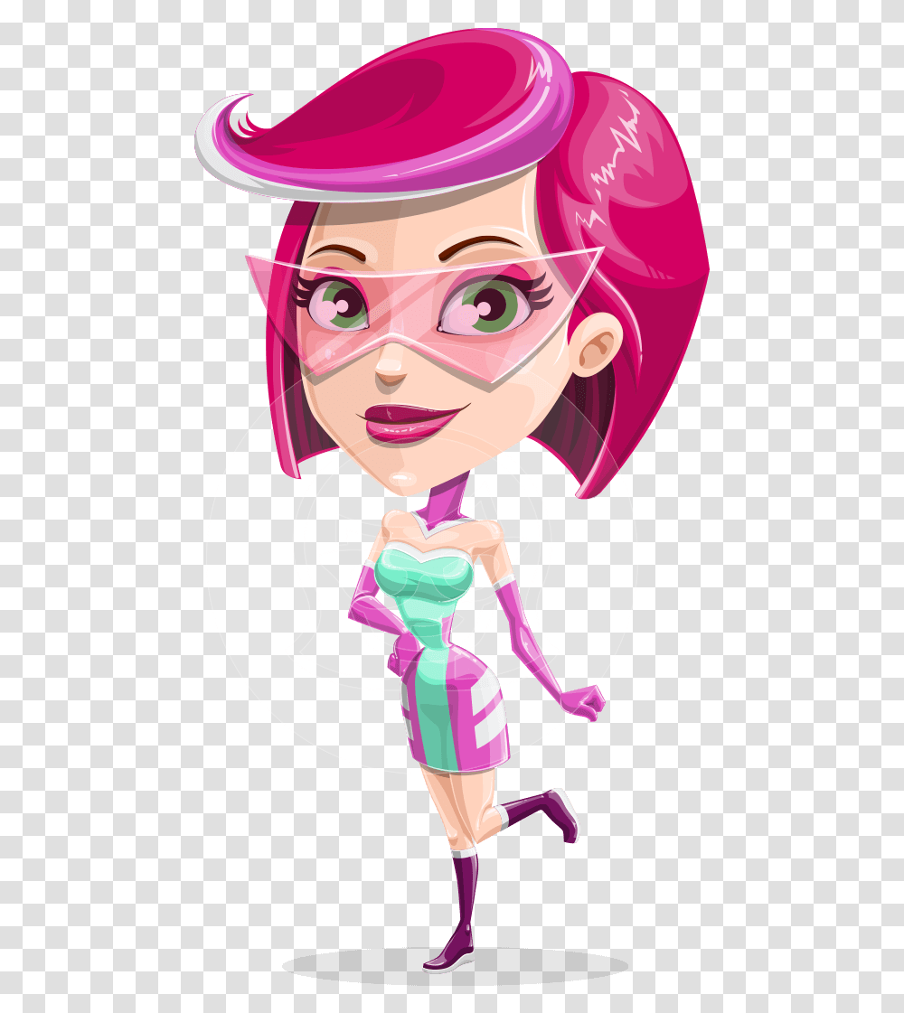 Space Girl Astronaut Cartoon Vector Character Aka Rebecca Space Cartoon Character Female, Person, Human, Glasses, Accessories Transparent Png