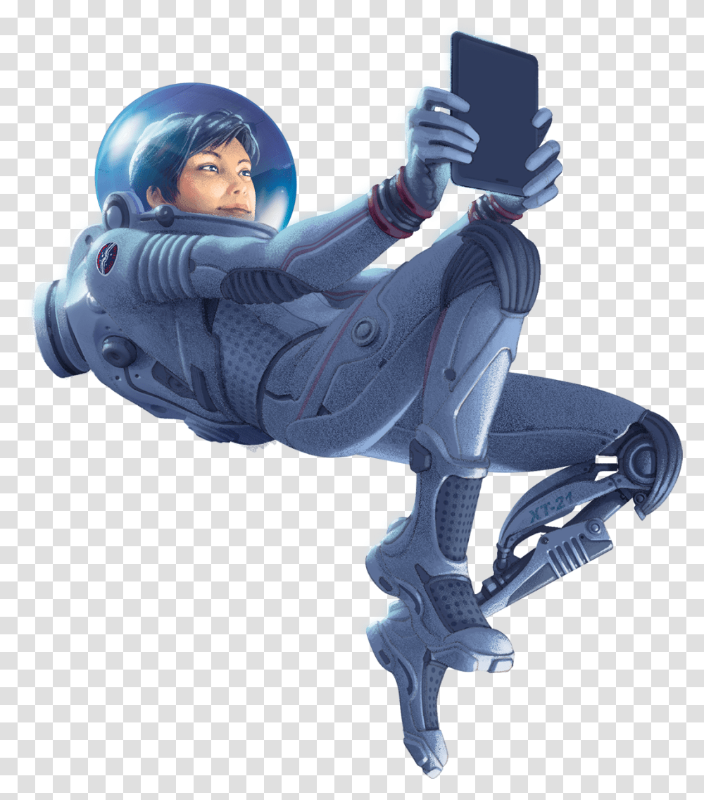 Space Girl Summer Reading 2019 Universe Of Stories, Person, Human, Astronaut, Helmet Transparent Png