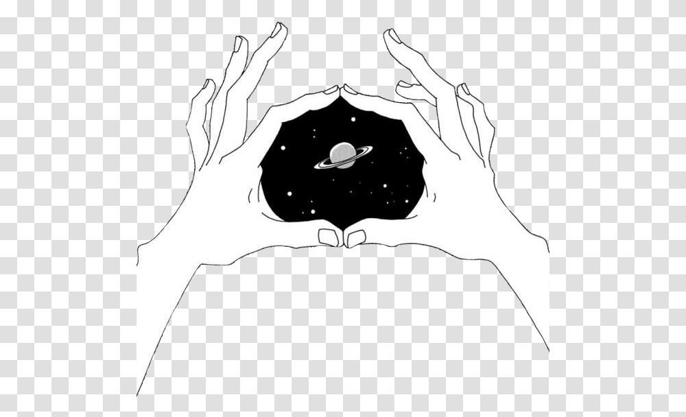 Space In Hand Drawing, Stencil, Person, Human, Mustache Transparent Png