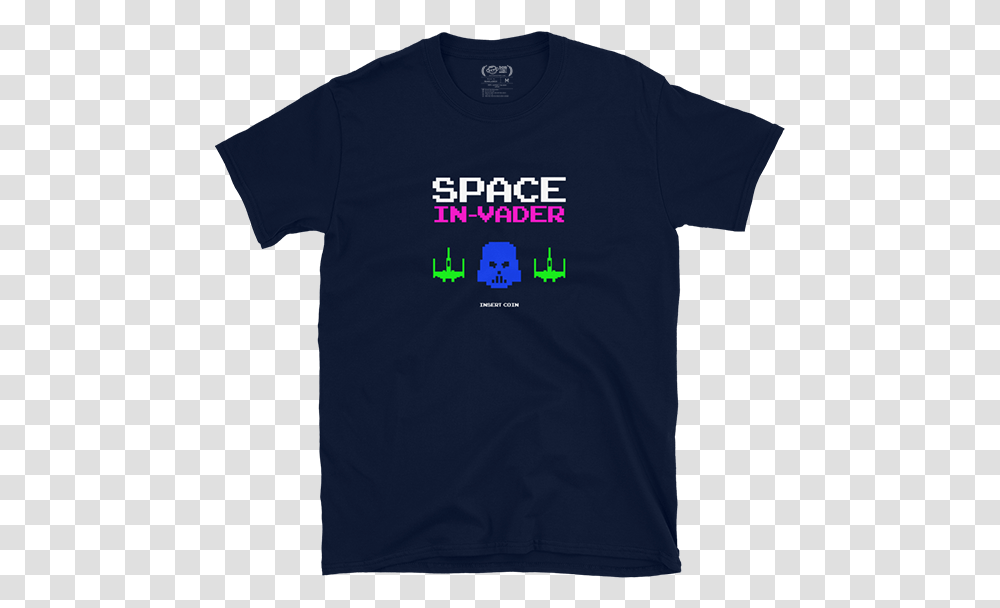 Space Invader Commes De Garcon Blue Shirt, Clothing, Apparel, T-Shirt Transparent Png