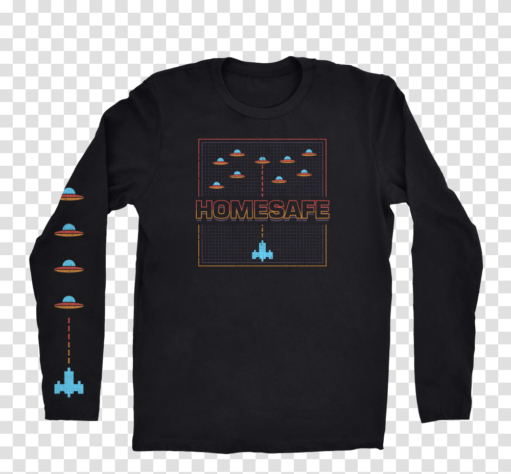 Space Invader Long Sleeve T Shirt, Apparel, Pac Man Transparent Png