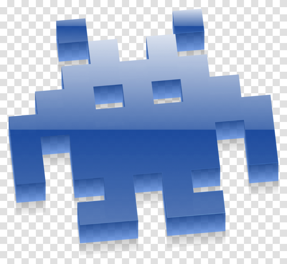Space Invader O3 Electric Blue, Cross, Building, Fort Transparent Png