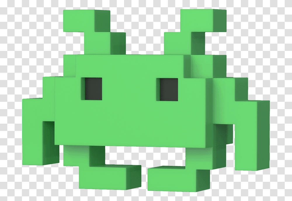 Space Invader Space Invaders Pop Vinyl, Green, Minecraft, Pac Man, Wall Transparent Png