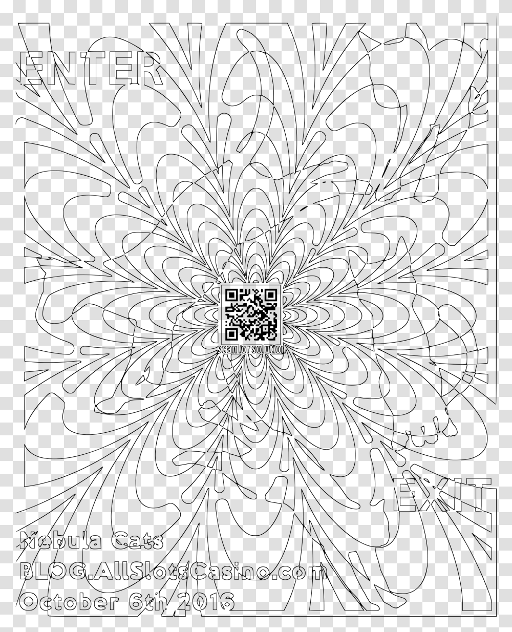 Space Nebula Cat Maze Coloring For Adults Clip Arts Space Nebula Coloring Pages Transparent Png
