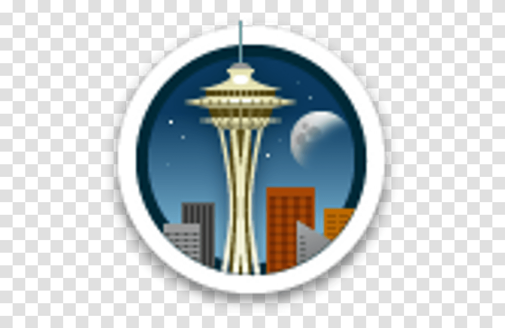 Space Needle Clipart Download Clock Tower, Emblem, Gold, Logo Transparent Png
