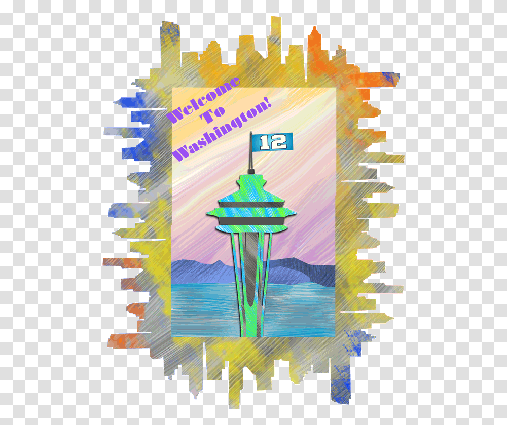 Space Needle Gif Vertical, Poster, Advertisement, Graphics, Art Transparent Png