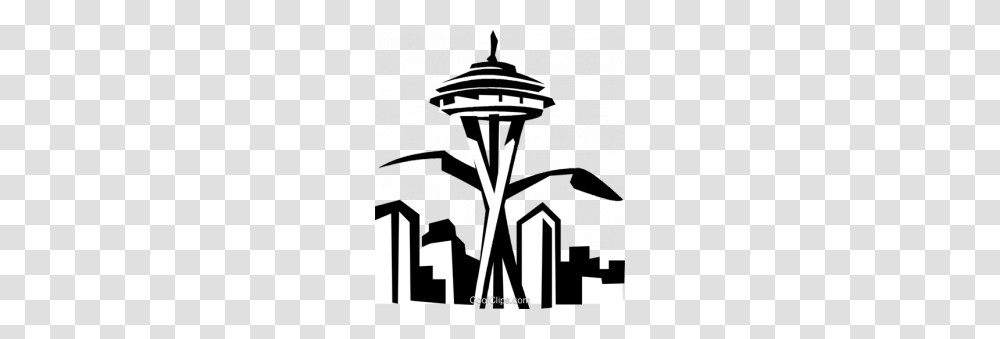 Space Needle Silhouette Free Images With Cliparts, Lamp, Light, Emblem Transparent Png